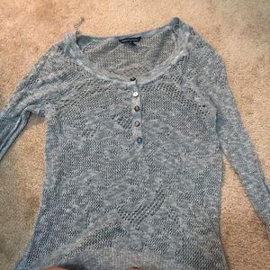 Gray Lacey American Eagle 3/4 length shirt